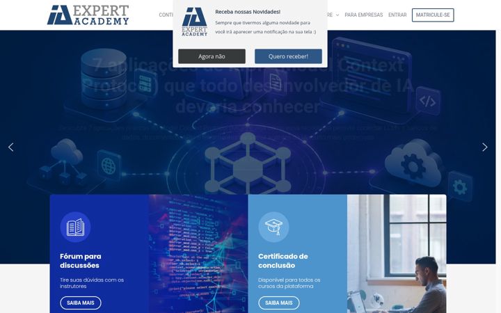 Screenshot of iaexpert.academy