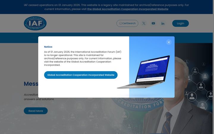 Screenshot of iaf.nu