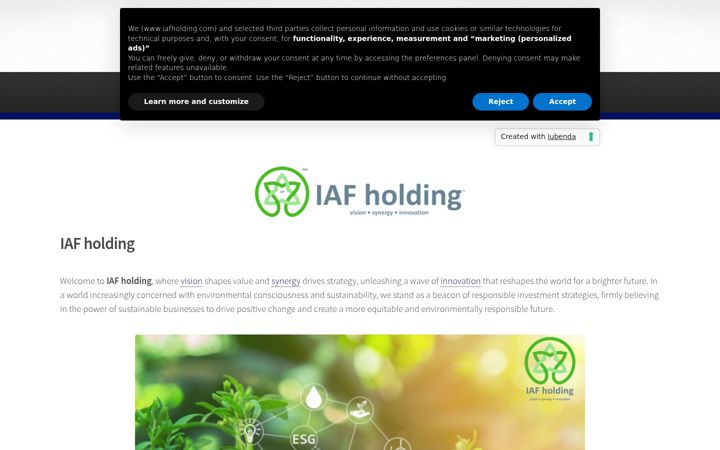 Screenshot of iafholding.com