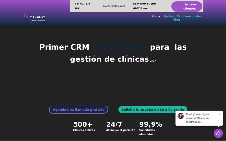 Screenshot of iaforclinic.com