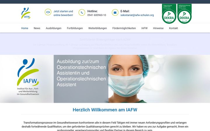 Screenshot of iafw-schulen.org