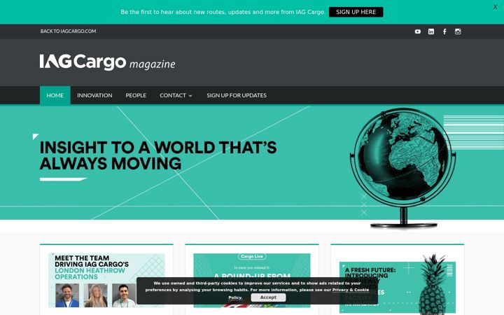 Screenshot of iagcargomagazine.com