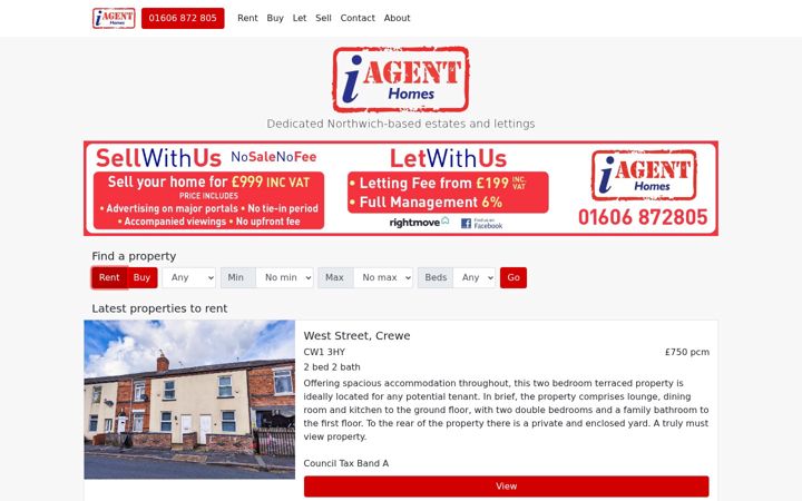Screenshot of iagenthomes.co.uk