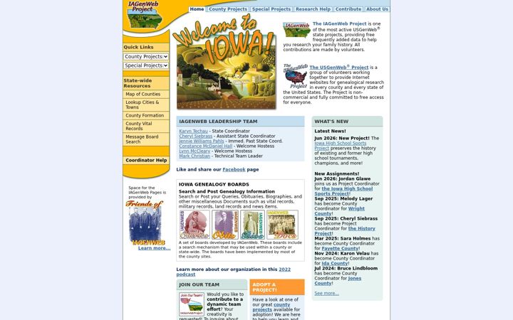 Screenshot of iagenweb.org