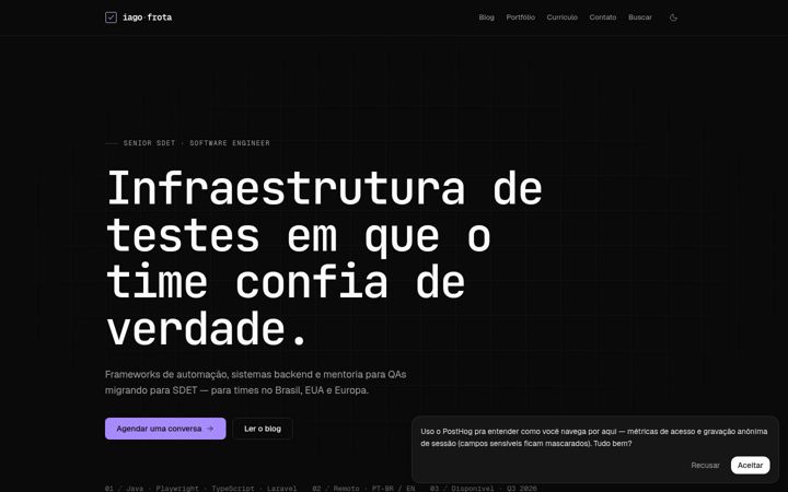 Screenshot of iagofrota.com.br