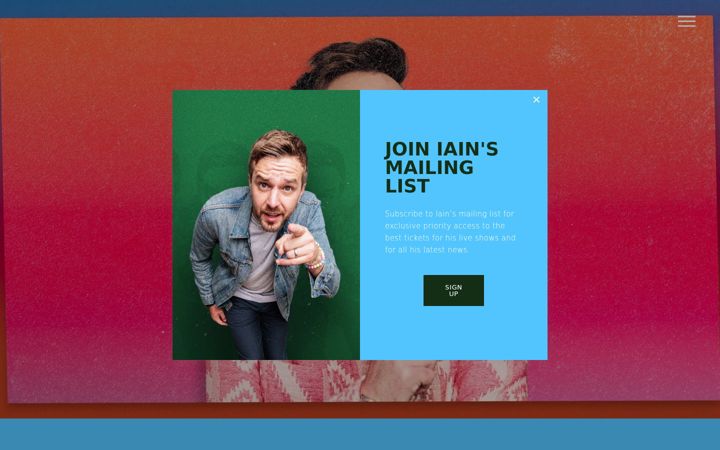 Screenshot of iaindoesjokes.com