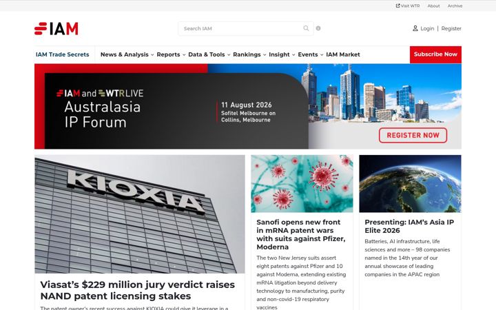 Screenshot of iam-media.com