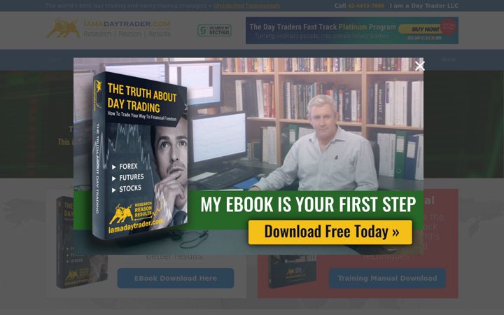 Екранна снимка на iamadaytrader.com