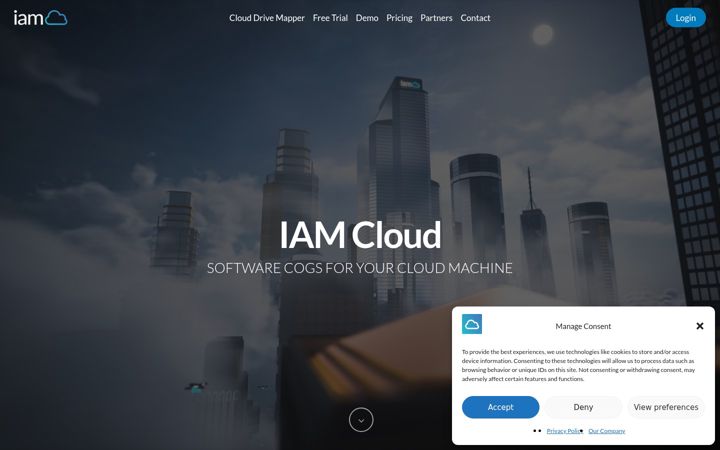 Screenshot van iamcloud.com