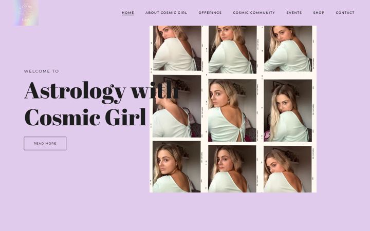 Screenshot of iamcosmicgirl.co.uk