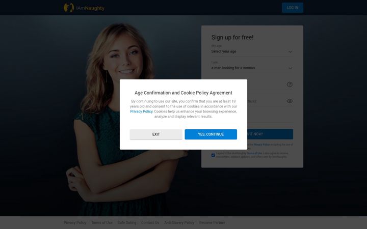 Screenshot of iamnaughty.com