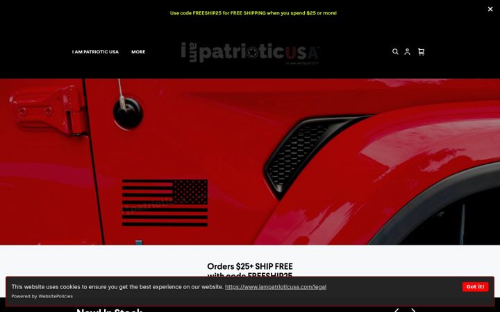 Screenshot of iampatrioticusa.com