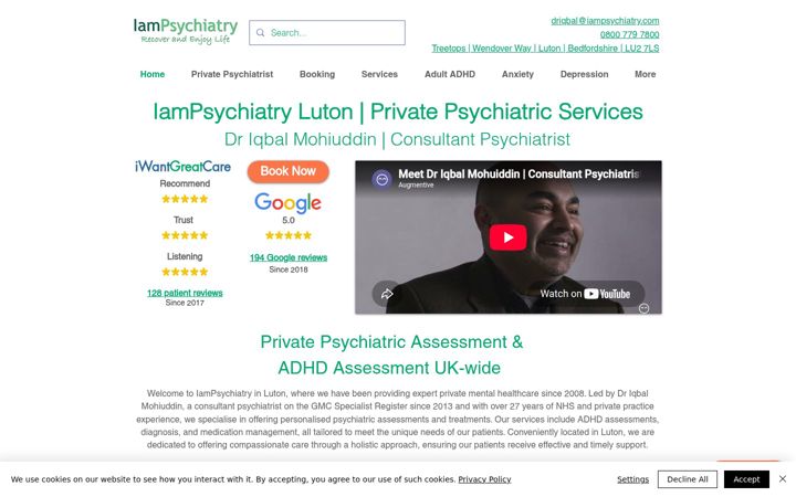 Screenshot of iampsychiatry.com