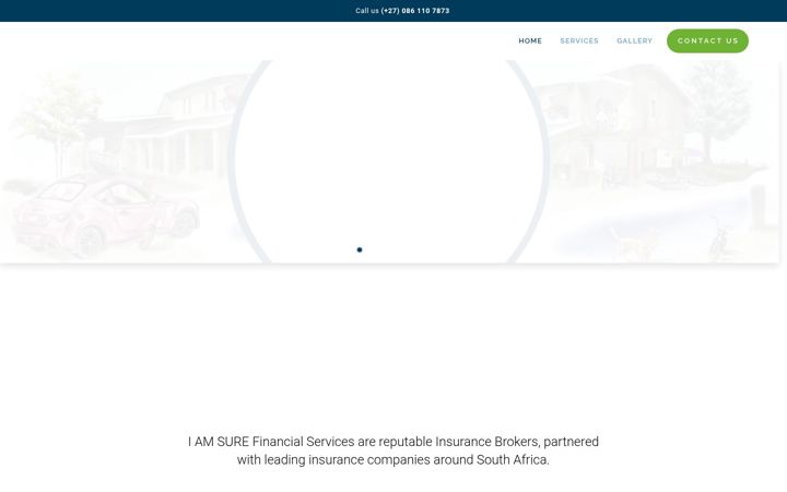 Screenshot of iamsure.co.za