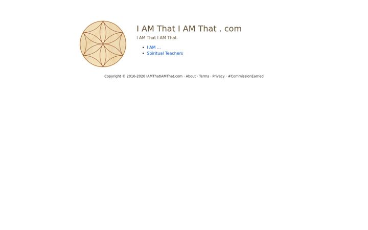 Screenshot of iamthatiamthat.com