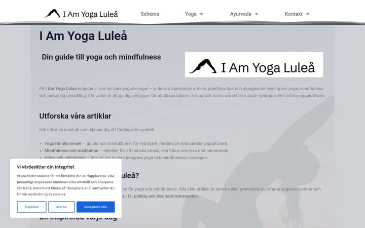 Screenshot of iamyogalulea.com