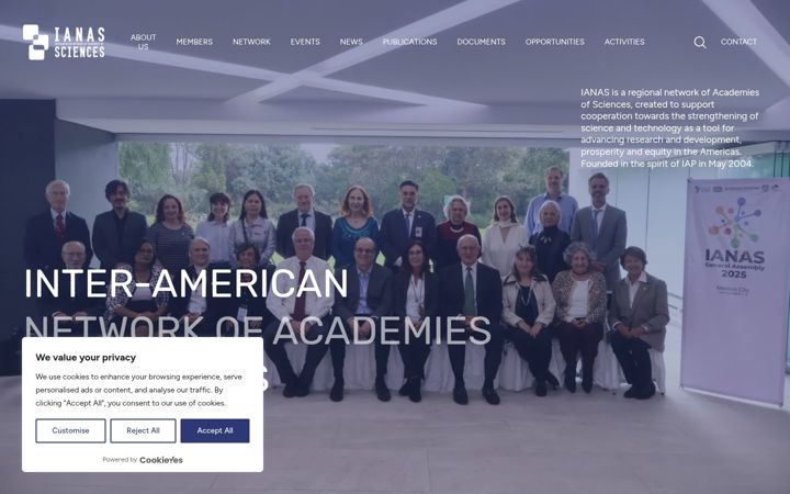 Screenshot of ianas.org