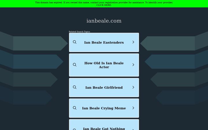 Screenshot of ianbeale.com