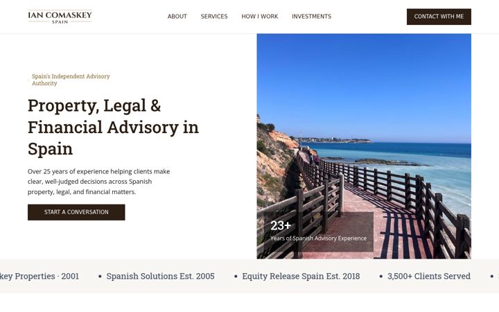 Screenshot of iancomaskey.net