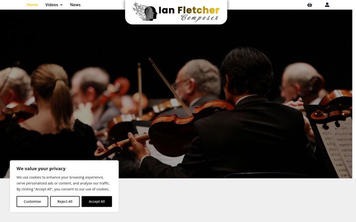 Screenshot of ianfletchercomposer.com