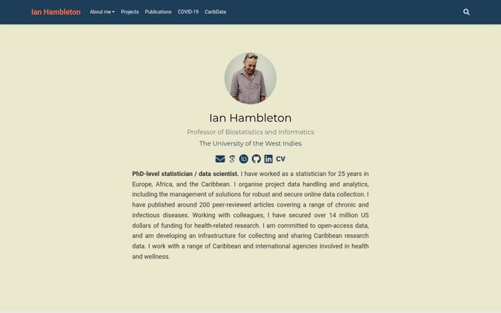 Screenshot of ianhambleton.com