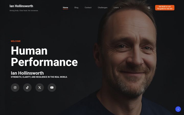 Screenshot of ianhollinsworth.com