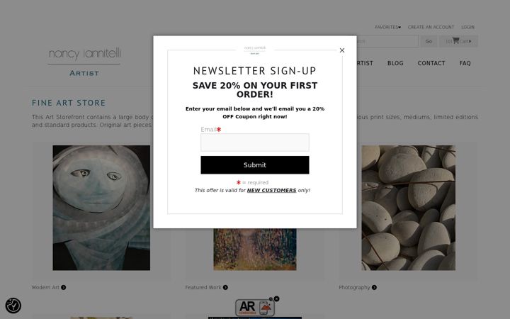 Screenshot of iannitelliart.com