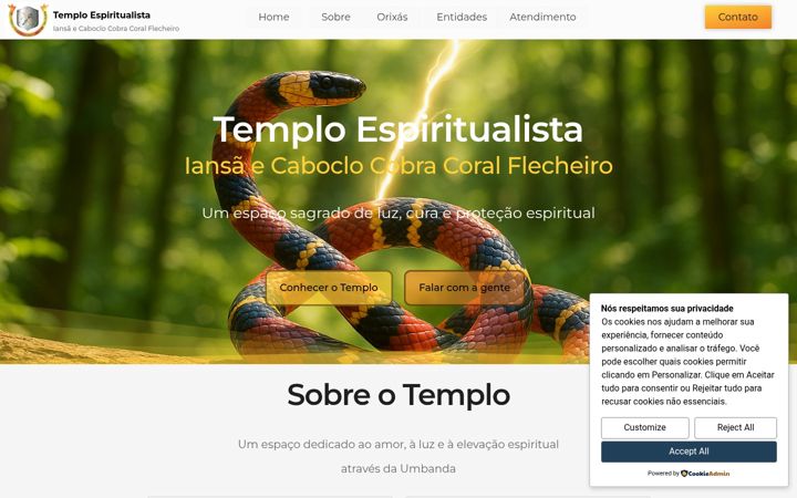 Screenshot of iansaecaboclocobracoral.com.br