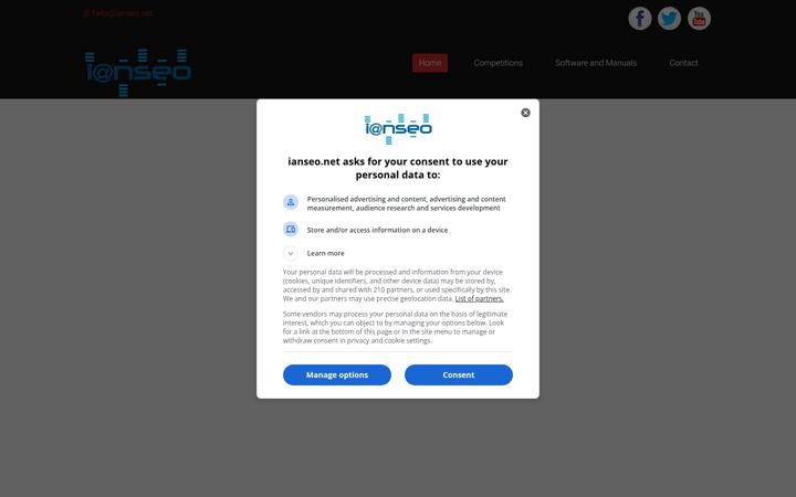 Screenshot of ianseo.net
