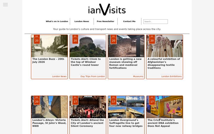 Screenshot of ianvisits.co.uk