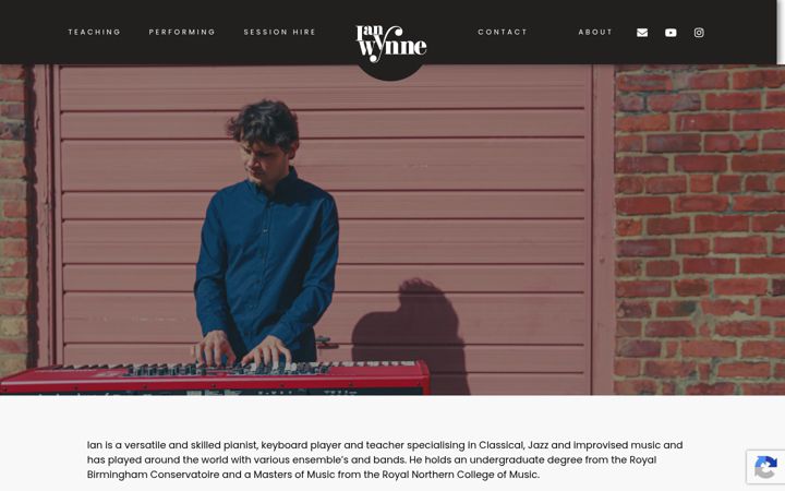 Screenshot of ianwynnemusic.com