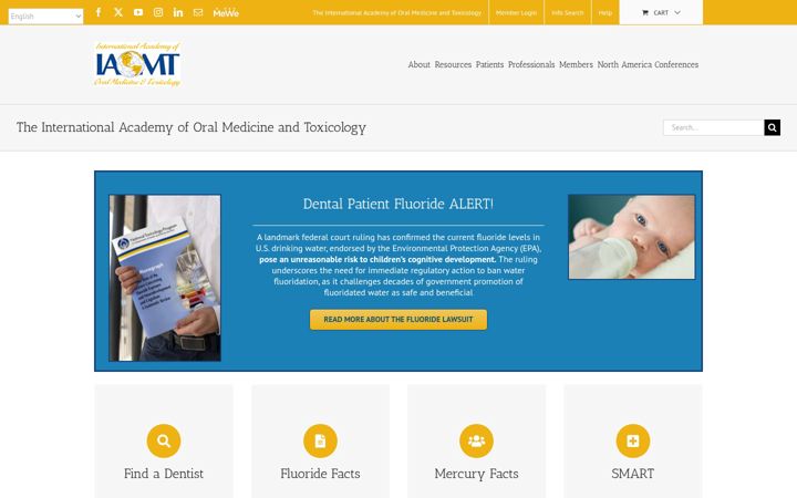 Screenshot του iaomt.org