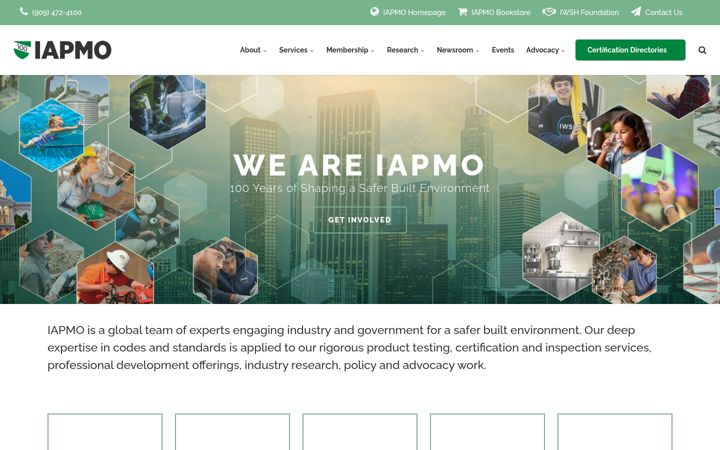 Screenshot of iapmo.org