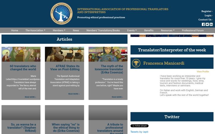 Screenshot of iapti.org