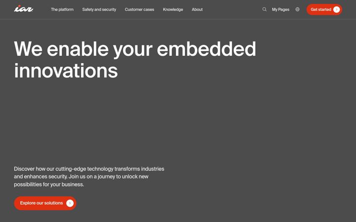 Screenshot of iar.com