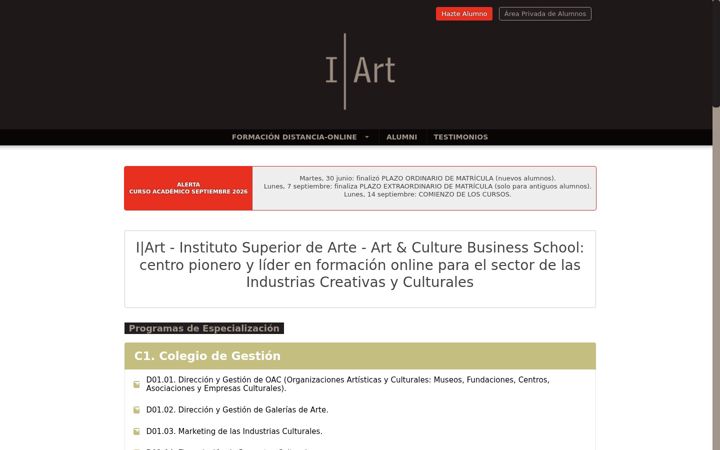 Screenshot of iart.es