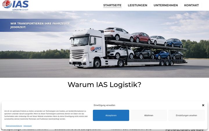 Skjermbilde av ias-logistik.de