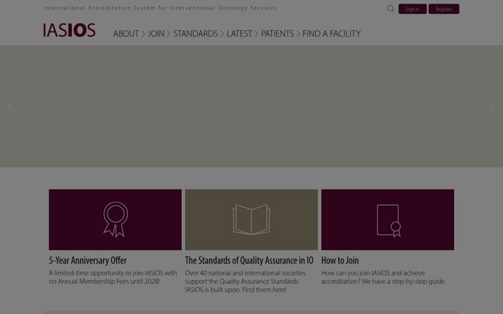 Screenshot of iasios.org