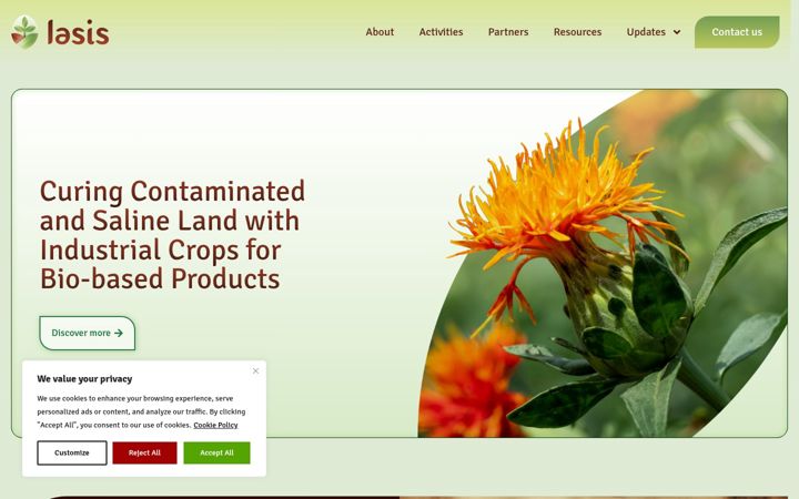 Screenshot of iasis-soil.eu