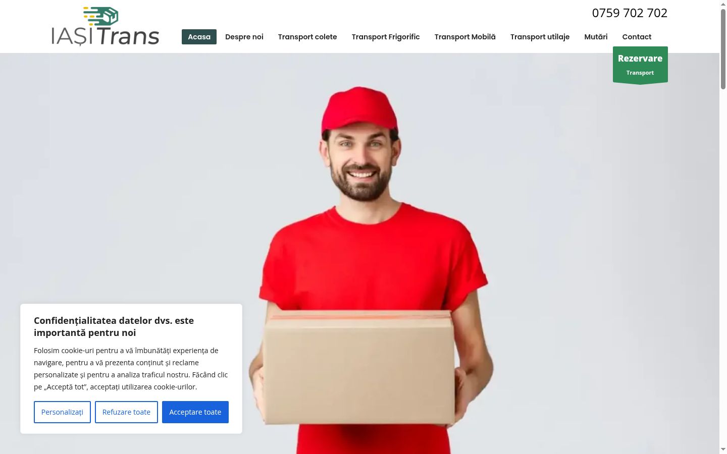 Screenshot des Einwilligungsbanners vor jeglicher Interaktion