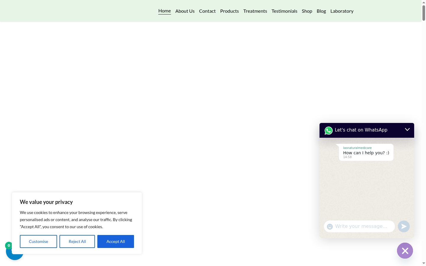 Screenshot of the consent banner shown before any interaction
