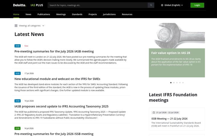 Screenshot of iasplus.com
