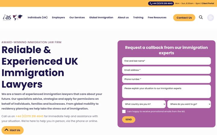 Screenshot of iasservices.org.uk