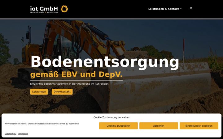Skjermbilde av iat-baustoffe-gmbh.de