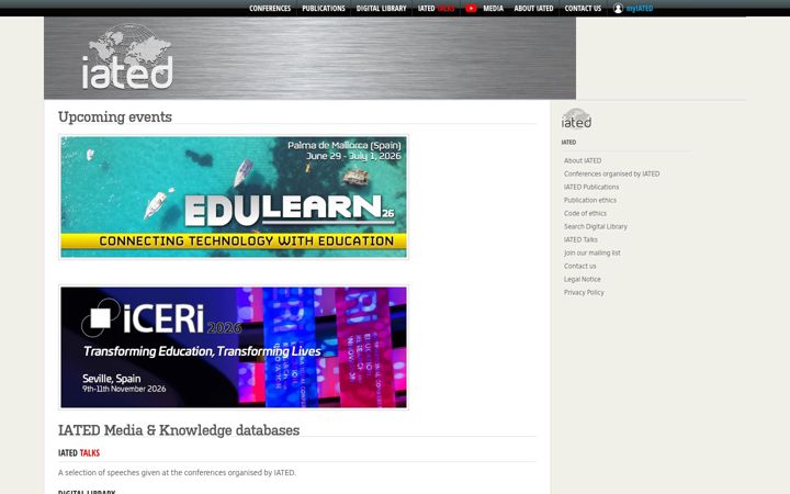 Screenshot of iated.org
