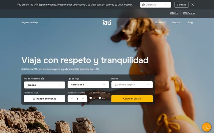 Screenshot of iatiseguros.com