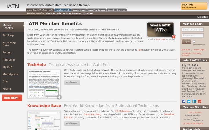 Screenshot of iatn.net