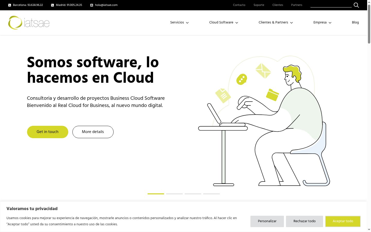 Capture d'écran de la bannière de consentement affichée avant toute interaction