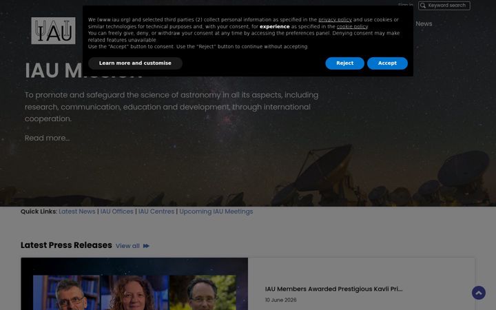 Skjámynd af iau.org