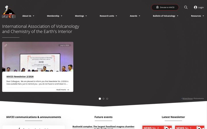 Screenshot of iavceivolcano.org